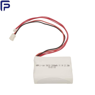 2000mAh Rechargeable Lithium Ion Polymer Battery Pack 11.1V 22.2Wh For Electric Sweeper
