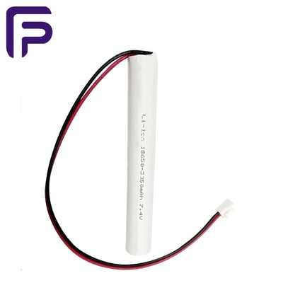 2S1P 7.4V 18650 Lithium Ion Battery Pack 3050mAh White For Electronic Equipment