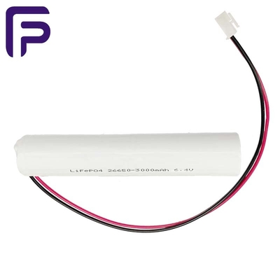 PVC 6.4V Lithium Ion Battery LiFePO4 26650 3000mAh White For Medical Device
