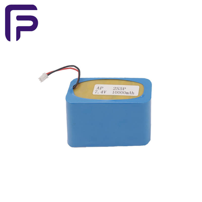 Blue Li-Ion Cell Lithium Battery Pack 2S5P 7.4V 10000mAh 2000 Cycles