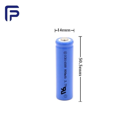 OEM Li-Ion Battery Cell 3.7V 800mAh Icr 14500 Li Ion Rechargeable Battery