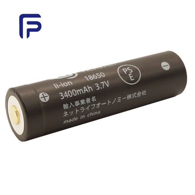 Torchlight High Temperature Lithium Battery , NCR 3400mah 18650 Rechargeable Battery