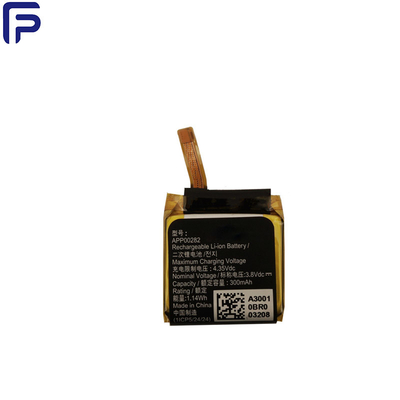 1.14Wh Lithium Ion Polymer Rechargeable Battery , 300mah Lithium Battery With PCB