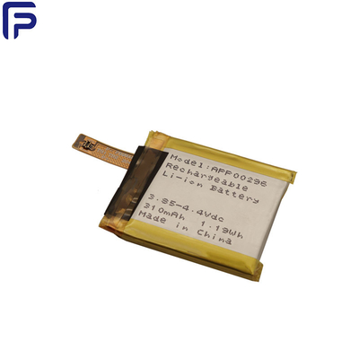 Lithium Ion Wearable Device Battery Polymer Material 310mAh 1.14Wh 3.85V With PCB