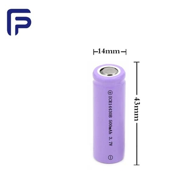 Norminal Power Lithium Ion Battery Cells Rechargeable 3.7V 650mAh 16.5g Weight ODM