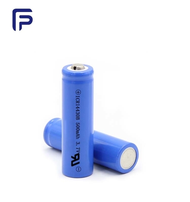 14500B 3.7 Volt Lithium Ion Battery , 700mAh Rechargeable Battery PVC Material