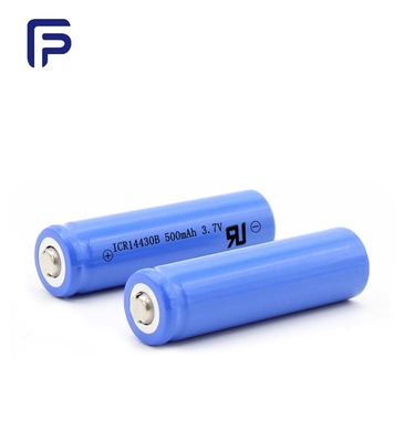14500B 3.7 Volt Lithium Ion Battery , 700mAh Rechargeable Battery PVC Material