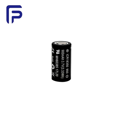18350 Lithium Ion Battery Cells 900mAh 3.7V Pvc Material CE UL ROHS Certificate