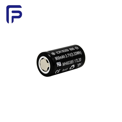 18350 Lithium Ion Battery Cells 900mAh 3.7V Pvc Material CE UL ROHS Certificate