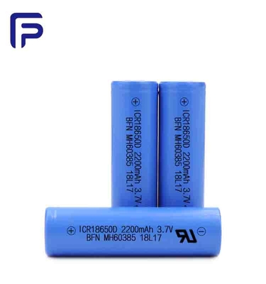 500 Cycles Life Lithium Ion Battery Cells 3.7V 18650C 2200mAh