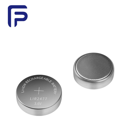 4.2V Lir2477 Rechargeable Battery , 180mAh Lithium Ion Button Battery 0.65Wh