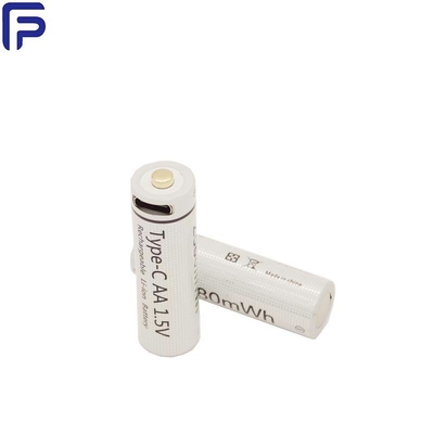 Type C AA USB Rechargeable Battery 1.5V 2880mWh 800mAh AL Film For Portable Devices