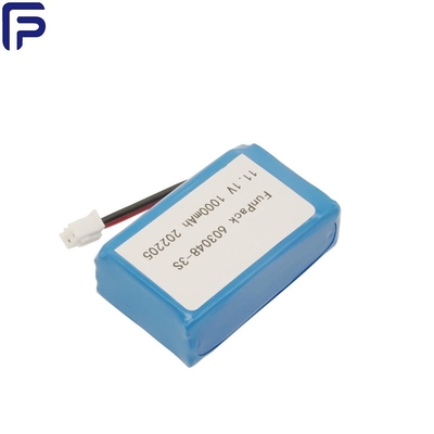 11.1V 3S 603048 Lithium Ion Battery Pack 1000mAh 300 Cycle For Medical Machine