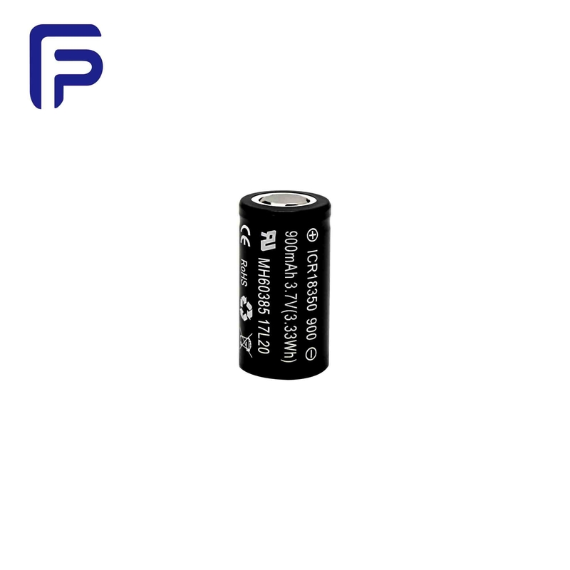 18350 Lithium Ion Battery Cells 900mAh 3.7V Pvc Material CE UL ROHS Certificate