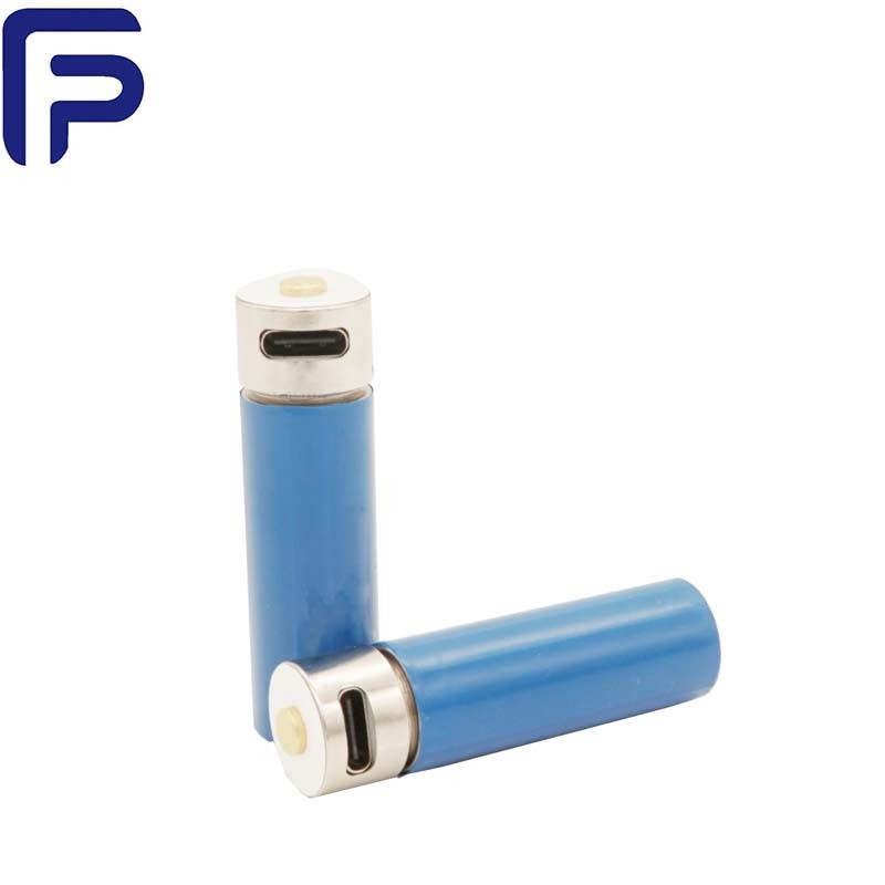 3.7V AA USB Rechargeable Battery 14430 920mAh PVC Material ROHS Certificate